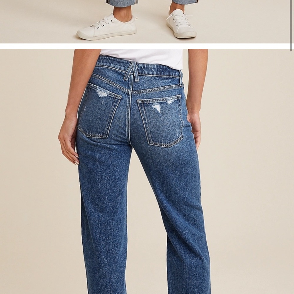 Goldie Blues™ Brooklyn Relaxed High Rise Ripped Straight Ankle Jean 10